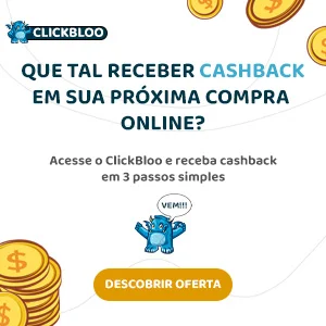 Clickbloo. Que tal receber cashback em sua próxima compra online? Acesse o ClickBloo e receba cashback em 3 passos simples. Vem!! Descobrir oferta.
